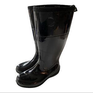 Kamik Womens Glossy Black Rain Boots - Size 6